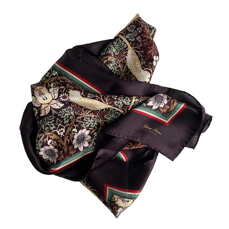 William Morris Strawberry Thief Pañuelo Seda 90x90 cm